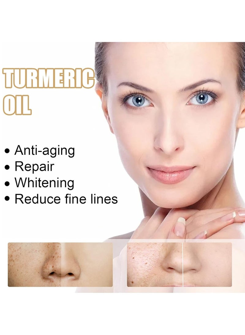 EELHOE New Turmeric Dark Spot Serum Oil Turmeric Face Serum Oil Bright Skin Dark Spot Corrector Face Serum - Image 4