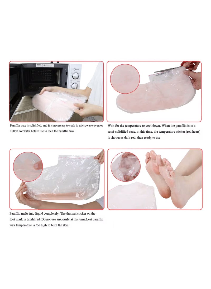 brunson Disposable Paraffin Wax Gloves and Socks for Hands and Feet Soft smooth and deeply hydrating Dual paraffin wax treatment offers soothing therapy for both hands and feet leaving skin rejuvenated  - Image 2
