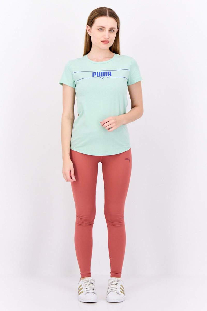 PUMA Women Sportswear Fit Short Sleeve Outdoor Top, Mint Green - Image 4