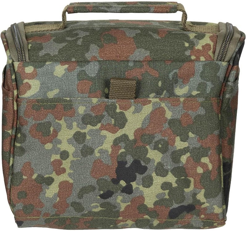MFH Max Fuchs Bw Washbag Bw Camo Various Pockets Cordura, Flecktarn, 26 x 23 cm - Image 2