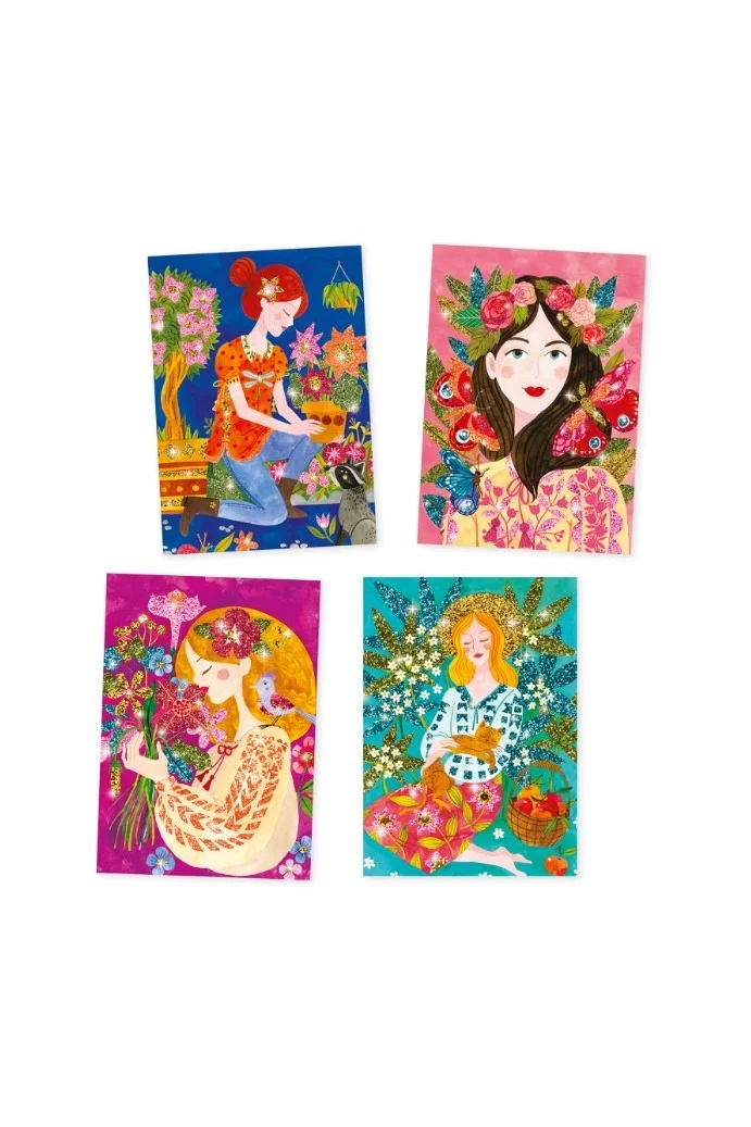 DJECO The Scent Of Flowers - Glitter Board Art Kit