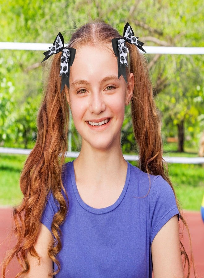 MTLEE 24 Pieces Volleyball Hair Accessories Volleyball Hair Bows Cheerleader Bows Elastic Scrunchies Ribbon Hairbands Ponytail Holder Sport Accessories for Teen Girls Players Teams - Image 5