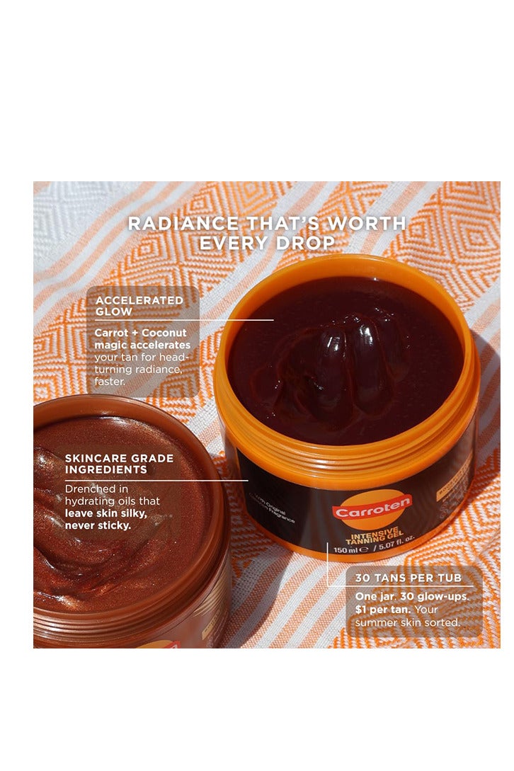 Carroten Intensive Tanning Gel SPF0, Browning Tan Accelerator, Non-Greasy, Water-Resistant With Carrot And Coconut Oil, Vitamin A & E For Moisture & Hydration, 150 ml / 5 oz - Image 5