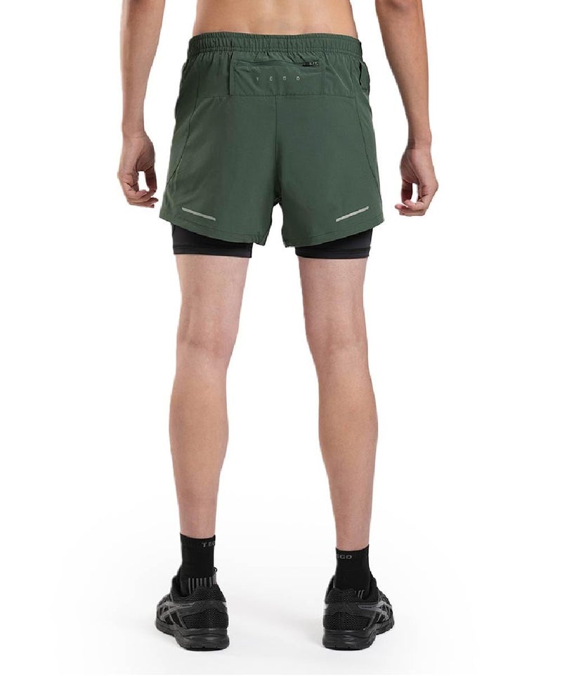 TEGO Men’s Pacer 5” Lined Shorts | Lightweight Gym & Running Shorts with Inner Compression Liner | Anti-Chafe, Quick-Dry | 2-in-1 Workout Shorts - Image 3
