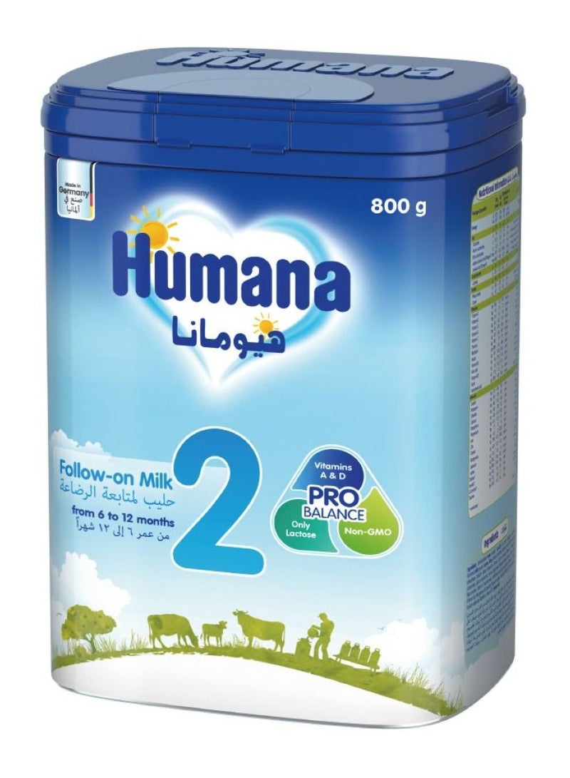 هيومانا تركيبة حليب المتابعة بروبالانس المرحلة الثانية - 800 جم - Image 1