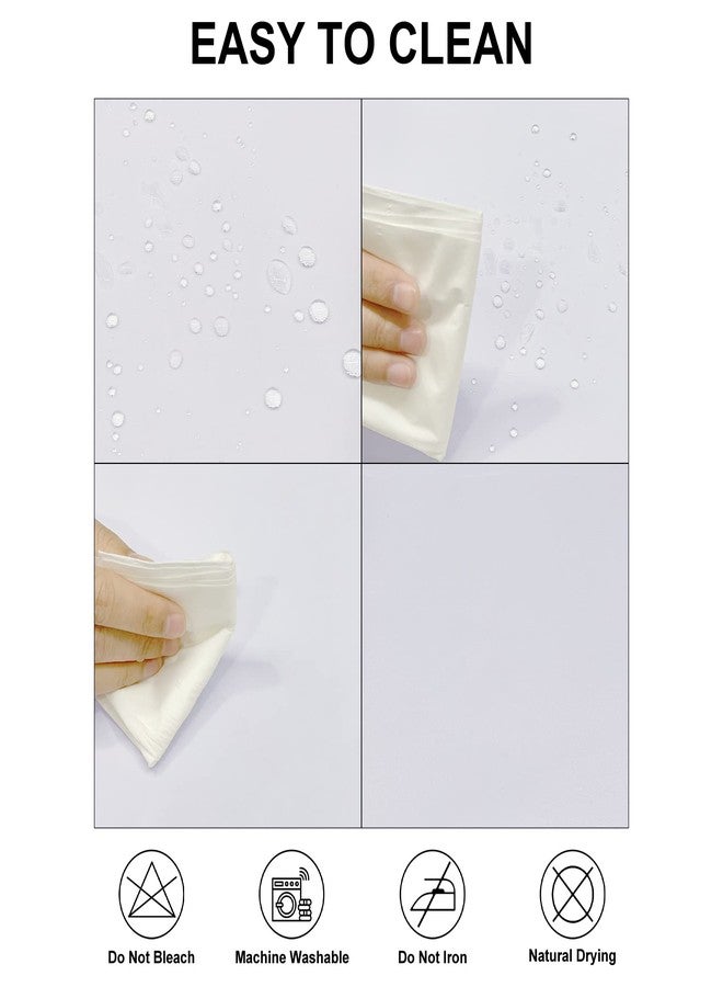 Fokitut 2 Pack Waterproof Rectangle Tablecloth, 60x102 Inch, Stain Resistant and Wrinkle Polyester Table Cloth, Fabric Table Cover for Kitchen Dining, Wedding, Party, Holiday Dinner-White - Image 2