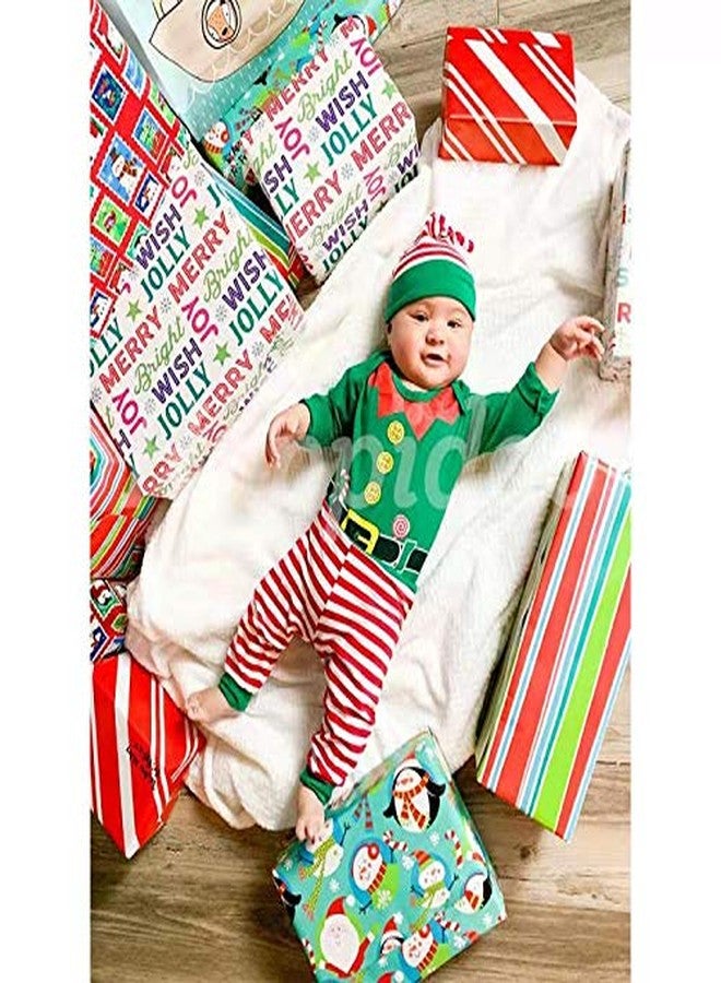 Happidoo Baby Boy Christmas Outfit Xmas Clothes Elf Bodysuit (Green,6-12 Months) - Image 3