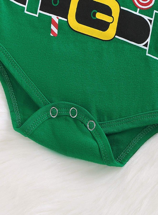 Happidoo Baby Boy Christmas Outfit Xmas Clothes Elf Bodysuit (Green,6-12 Months) - Image 5