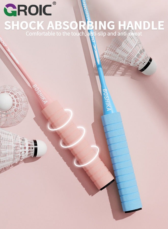 GROIC 2 Pieces Badminton Set,Outdoor sports set,Badminton Set Including 1 Badminton Bag,2 Rackets,4 Glowing badminton Shuttlecocks - Image 5