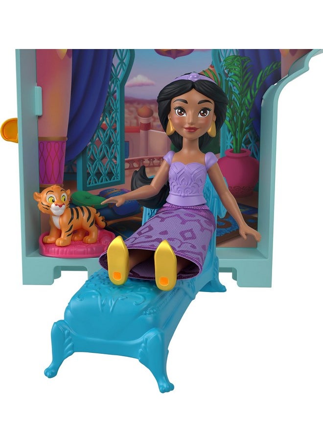 Mattel Games Mattel Disney Princess Toys, Jasmine Doll House Stackable Castle with 1 Small Doll, 2 Character Friends & 7 Accessories, Inspired by the Movie Aladdin  - Image 4