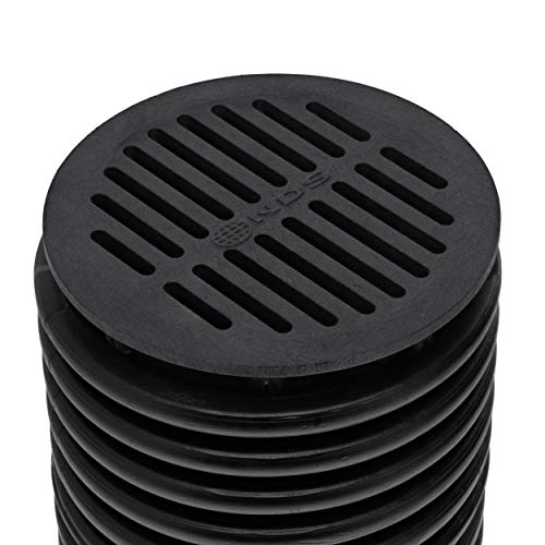 NDS 40, Grate Cover, Connects to Round 6 in. Speed-D Catch Basin 6 Inch Drain Pipes & Fittings, for Small Lawns, Landscaping, and Patios, Black Plastic - Image 4