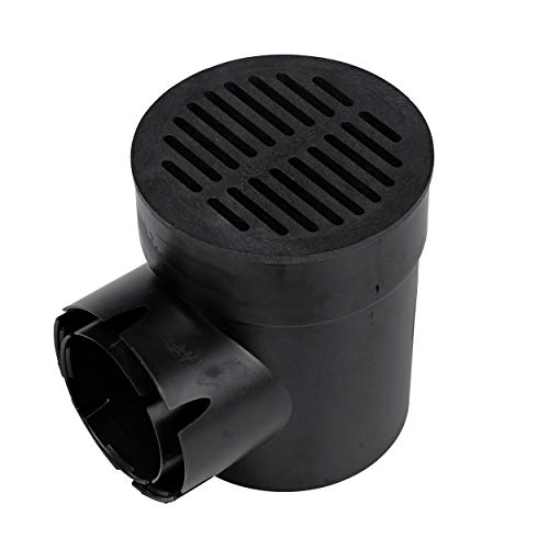 NDS 40, Grate Cover, Connects to Round 6 in. Speed-D Catch Basin 6 Inch Drain Pipes & Fittings, for Small Lawns, Landscaping, and Patios, Black Plastic - Image 2