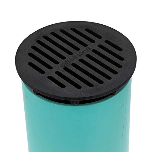 NDS 40, Grate Cover, Connects to Round 6 in. Speed-D Catch Basin 6 Inch Drain Pipes & Fittings, for Small Lawns, Landscaping, and Patios, Black Plastic - Image 3