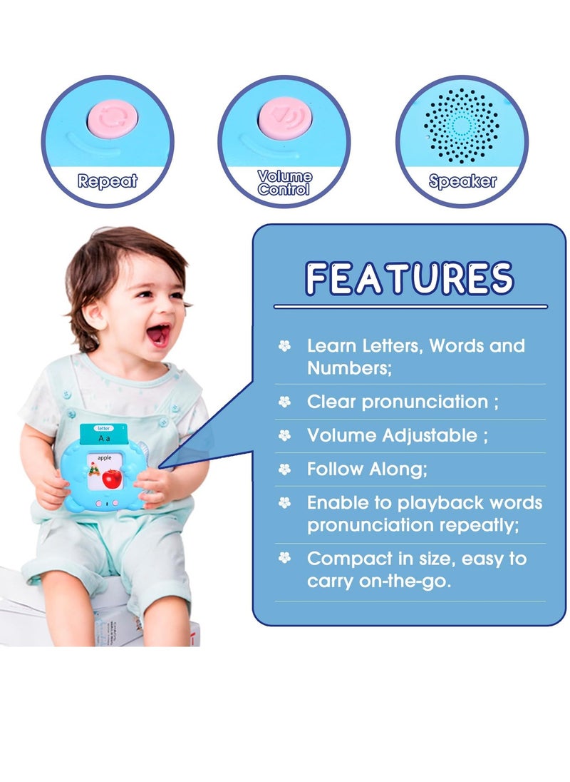 MIXDE 510 Words Toddle Toys for2-5-Year-Old kids Montessori Educational Learning Talking Flash Cards ABC Letters/Numbers/Shapes, Effects Educational Learning Resource Electronic Interactive Toys  - Image 4