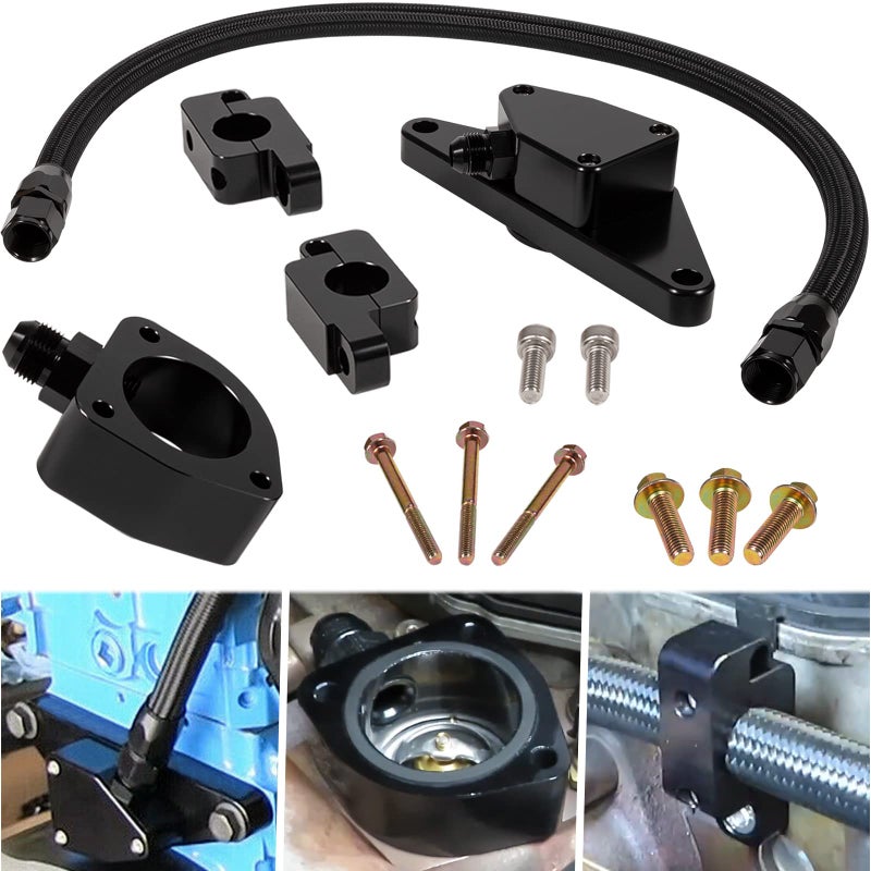 Bonbo Coolant Bypass Kit with Nylon Braided Hose Perfectly Compatible with 2007.5-2018 Dodge Ram 6.7L Cummins Diesel Engines - Image 1