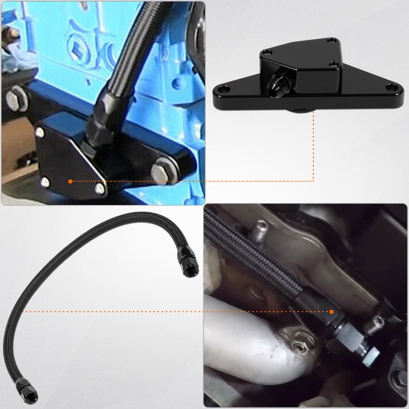Bonbo Coolant Bypass Kit with Nylon Braided Hose Perfectly Compatible with 2007.5-2018 Dodge Ram 6.7L Cummins Diesel Engines - Image 4