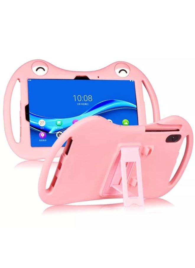 Green Tiger - TCL 10 TabMax 4G 9295G Cartoon Silicone Shockproof Protective Tablet Case Pink - Image 1