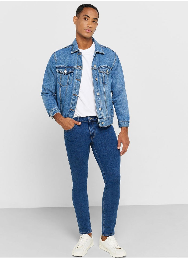 Only & Sons - Mid Wash Slim Fit Jeans - Image 1