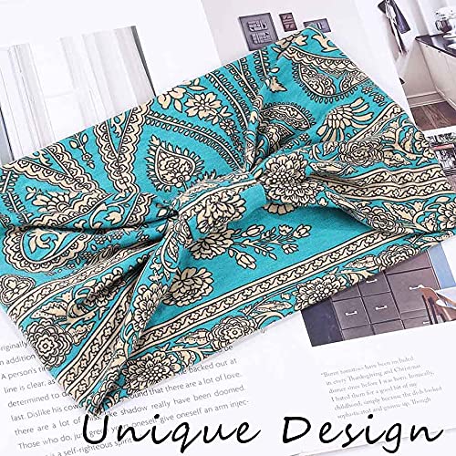 Aceorna Boho Bandeau Headbands Wide Knot Hair Band Stretch Turban Head Wraps Fashion Hair Accessories for Women 3 Pcs (Ornate) - Image 3