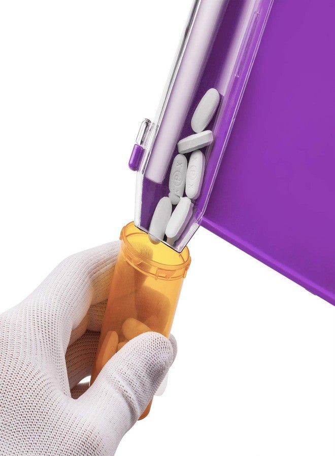 Medarchitect Right Hand Pill Counting Tray with Spatula (Purple) - Image 3