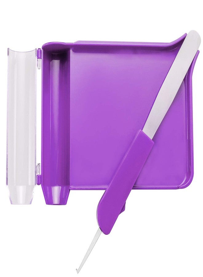 Medarchitect Right Hand Pill Counting Tray with Spatula (Purple) - Image 1