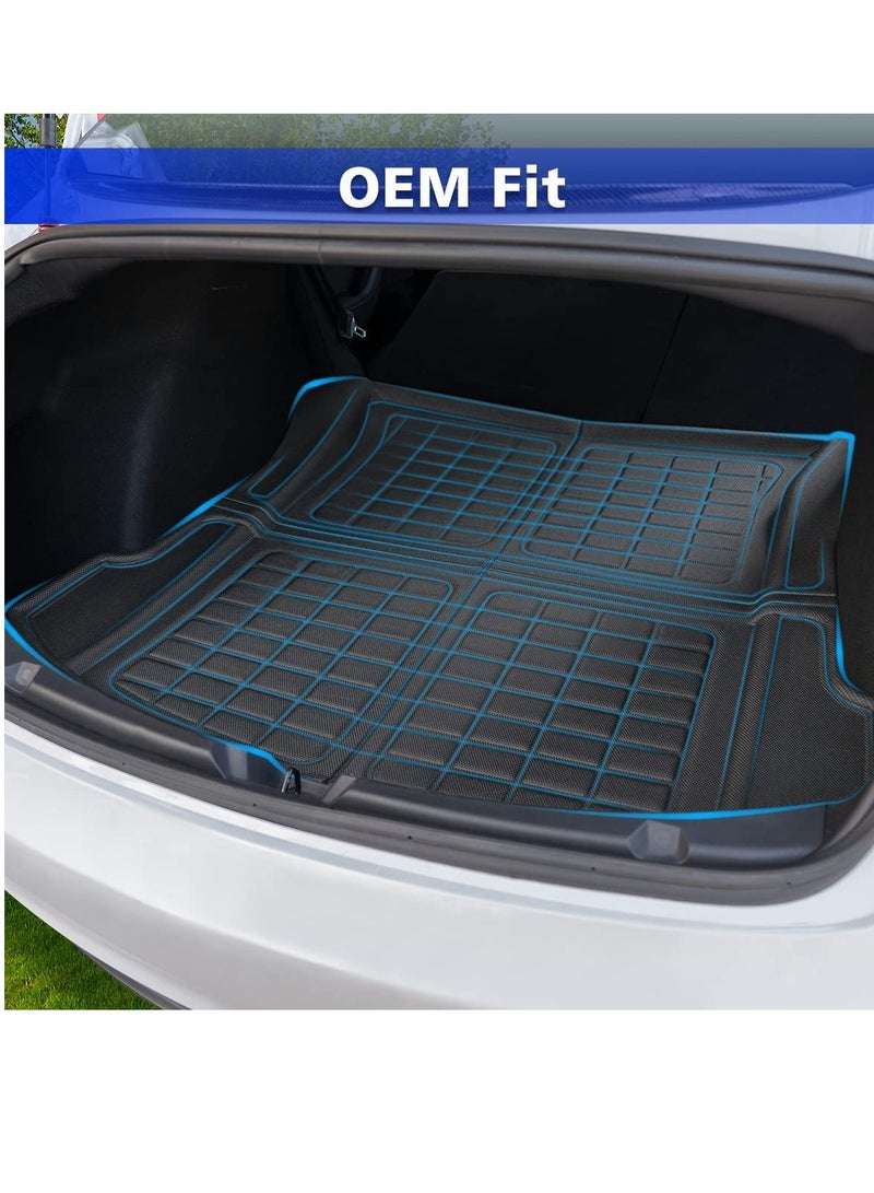 SOLARAE حصيرة صندوق السيارة لطراز تسلا 3، ملحقات داخلية مقاومة للماء وغير قابلة للانزلاق لجميع الأحوال الجوية، متوافقة مع طراز 3 2022 2021 2020 2019 2018 2017 - Image 2