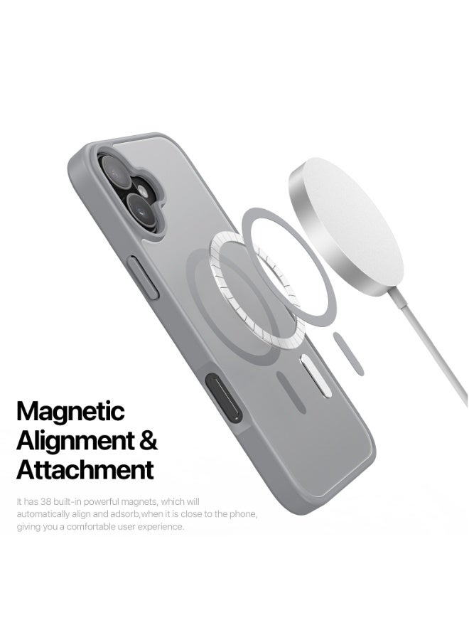 دوكس دوتشيز غلاف مغناطيسي صادم للصدمات لهاتف iPhone 17، متوافق مع MagSafe، مقاوم للعرق وبصمات الأصابع، واقي شفاف. - Image 5