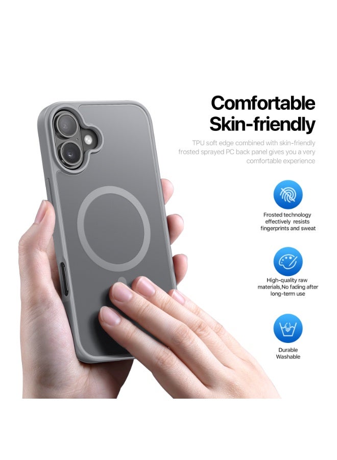 دوكس دوتشيز غلاف مغناطيسي صادم للصدمات لهاتف iPhone 17، متوافق مع MagSafe، مقاوم للعرق وبصمات الأصابع، واقي شفاف. - Image 4