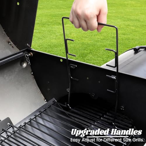 Burly grill Adjustable Ash Pan for Chargriller Charbroil Grill Charcoal Tray Metal Ash Drip Trays Catcher 2362 to 3543 1224 1324 2121 Fire Grate for Oklahoma Joe Royal Gourmet Replacement Parts - Image 3