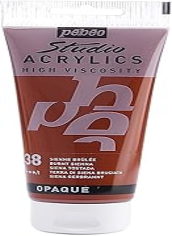 Pebeo PEBEO - Acrylic Fine Studio Acrylics - Burnt Sienna - Burnt Sienna 100ml/3.38oz 