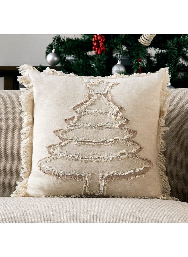 Home Box Nat Xmas Tree Patch Filled Cushion 45 x 45 cm  - Image 1