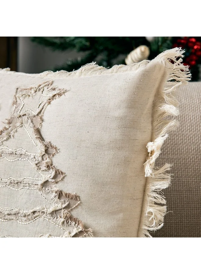 Home Box Nat Xmas Tree Patch Filled Cushion 45 x 45 cm