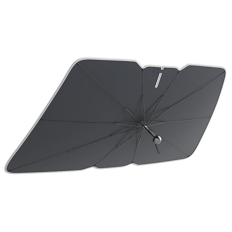 Car Windshield Sun Shade Umbrella with Titanium Silver Coating, UV Protection, Foldable - Image 5