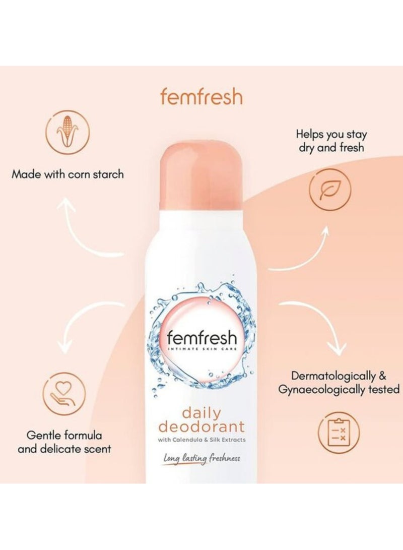 femfresh Intimate skin care Daily Wash 250ml & Daily deodorant 125ml - Image 4