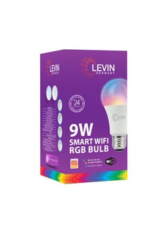Levin Germany Levin Germany 9W Smart WiFi RGB Bulb, TUYA WiFi Smart A60 E27 LED Bulb, 810LM, RGB Color Changing, Dimmable, Compatible with Alexa & Google Home - Smart Home Lighting- 2 Years Warrany  - Image 1