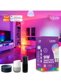 Levin Germany Levin Germany 9W Smart WiFi RGB Bulb, TUYA WiFi Smart A60 E27 LED Bulb, 810LM, RGB Color Changing, Dimmable, Compatible with Alexa & Google Home - Smart Home Lighting- 2 Years Warrany  - Image 2