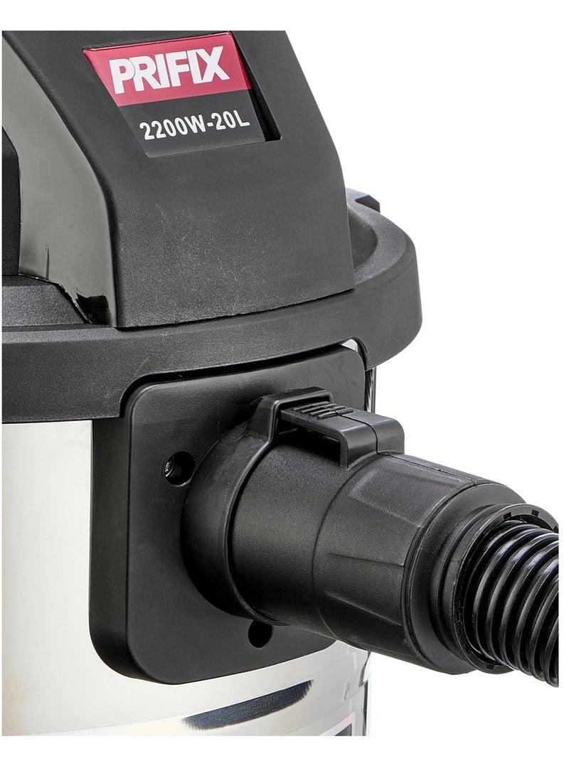 Prifix - prifix vacuum cleaner Contains a cleaning bag 2200 W - 20 liters - Silver - Image 1