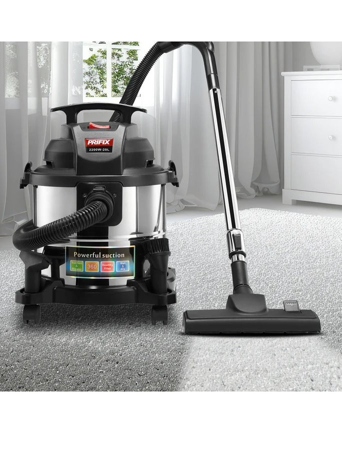 Prifix - prifix vacuum cleaner Contains a cleaning bag 2200 W - 20 liters - Silver - Image 1