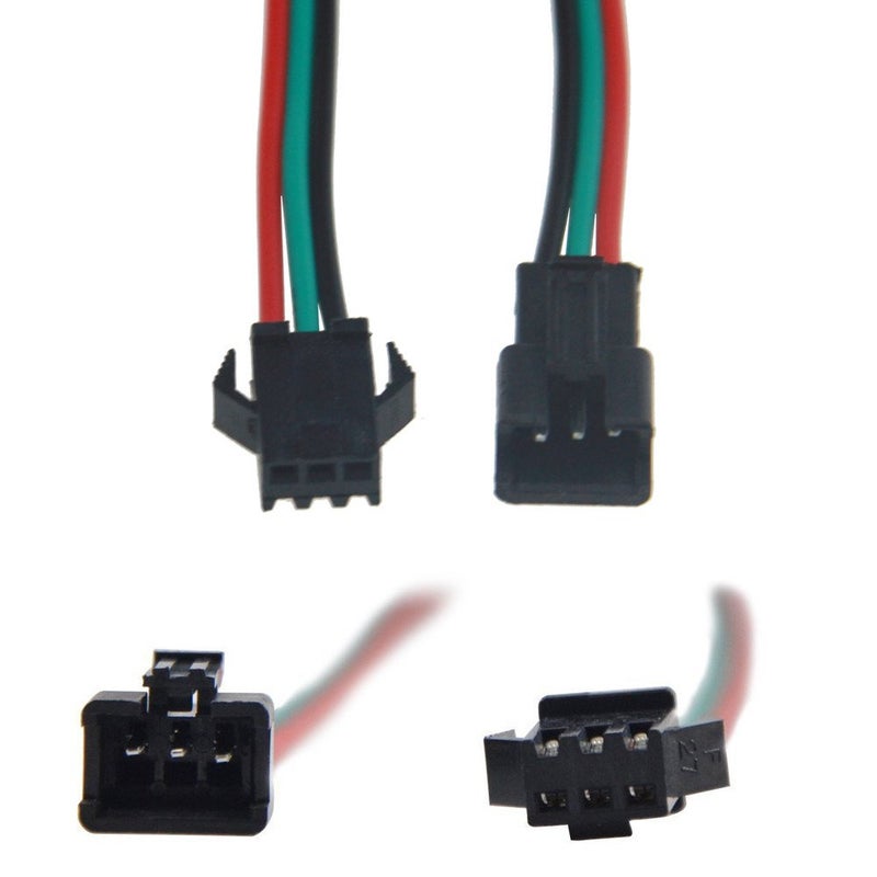 ALITOVE 20 مجموعة موصل كابل LED 3 دبوس JST SM ذكر أنثى 15 سم 20awg للأسلاك لـ WS2812B WS2812 WS2811 SK6812 SK6812-RGBW شريط ضوء LED - Image 4