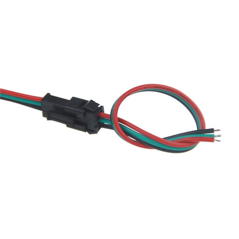 ALITOVE 20 مجموعة موصل كابل LED 3 دبوس JST SM ذكر أنثى 15 سم 20awg للأسلاك لـ WS2812B WS2812 WS2811 SK6812 SK6812-RGBW شريط ضوء LED - Image 2