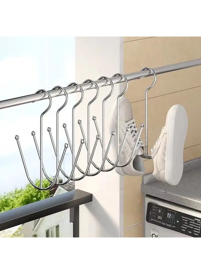 5pcs Wall Mounted Stainless Steel Rust Resistant Shoe Rack For Entryway And Balcony - Image 5