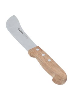Steel Skinning Knife Size 16 Cm Wooden Handle Brown