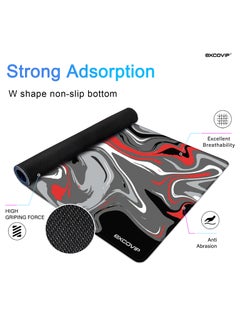 excovip Large Gaming Mouse Pad,Anti-Skid Mousepad Large Keyboard Mouse Pad Desk Mat with Stitched Edges (700x300mm, Red&Black) 0071  - Image 2