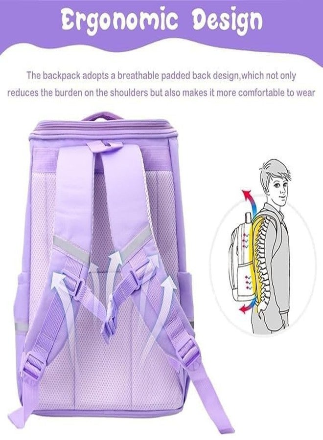 VAJASIL Unicorn School Bags for Kids Girls 8-12, Astronaut Boys' Book Bag, Kids Backpacks for Preschool Kindergarten Primary school, Elementary with Adjustable Strap Side Pocket - Image 5