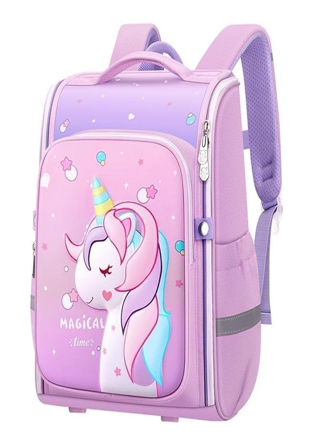 VAJASIL Unicorn School Bags for Kids Girls 8-12, Astronaut Boys' Book Bag, Kids Backpacks for Preschool Kindergarten Primary school, Elementary with Adjustable Strap Side Pocket - Image 1