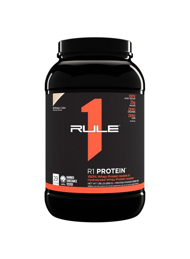 رول 1 بروتينز بروتين R1 من Rule One Proteins - مسحوق بروتين معزول ومحلل سريع المفعول بنسبة 100% مع 6 جم من الأحماض الأمينية المتفرعة السلسلة (2 رطل*، كعكة عيد الميلاد) - Image 1