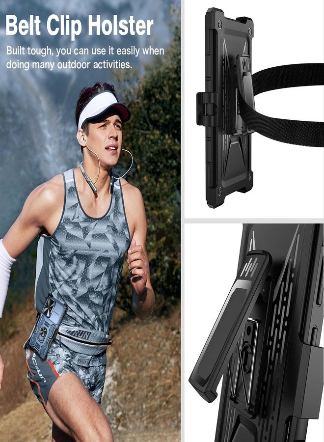 VEGO for Galaxy S24 Ultra Case with Stand, Camera Lens Cover & 360° Rotatable Ring Kickstand & Belt Clip Holster Military Protective Case for Samsung Galaxy S24 Ultra 5G - Dark Blue - Image 5