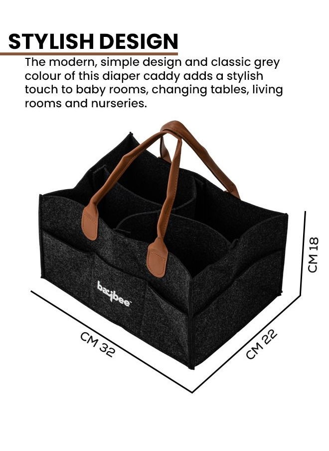 BAYBEE - Baby Diaper Caddy Organizer Baby Diaper Bag For Mother Baby Diaper Bags For Travelling Diaper Bags For Mothers Caddy Diaper Organizer Baby Products Black - Image 1