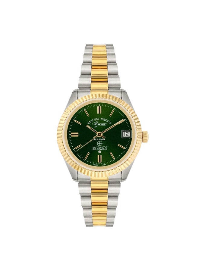 ويست إند ووتش كو West End Women's Silver Tone Case Green Dial Automatic Watch 6858.20.3330 - Image 1