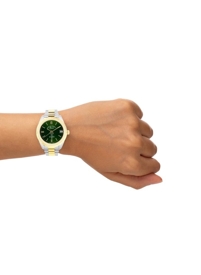 ويست إند ووتش كو West End Women's Silver Tone Case Green Dial Automatic Watch 6858.20.3330 - Image 2